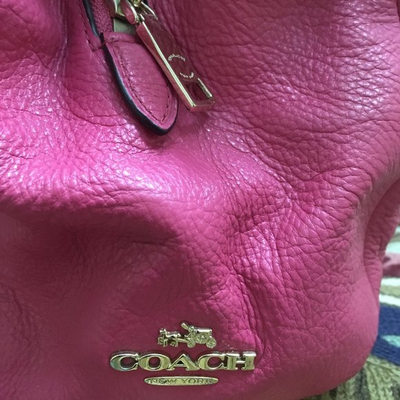 Authentic Coach Phoebe Shoulder Handbag Dahlia - Picture 8 of 12